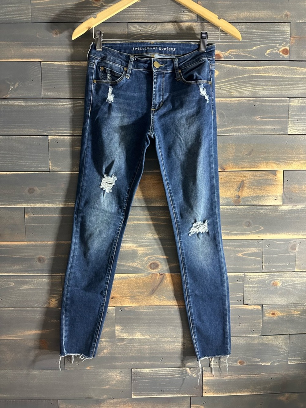 Articles Of Society Indigo Distressed Skinny Jeans